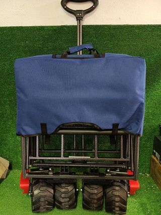 Carro de mano con barra de empuje telescópica