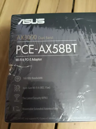 ASUS PCE-AX58BT Wi-Fi 6 AX3000 Tarjeta de Red