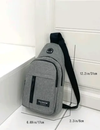 Bandolera deportiva gris