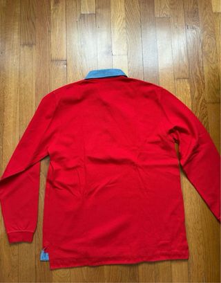 Polo Lacoste rossa maniche lunghe