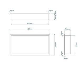 Bernstein Nicho de Pared de Acero Inoxidable BS603
