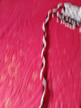 Collana corallo e perline rosse e bianche