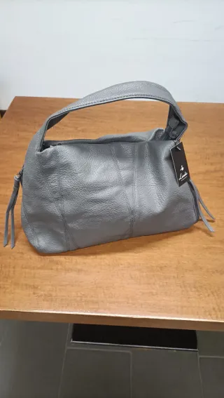 Borsa donna similpelle grigia