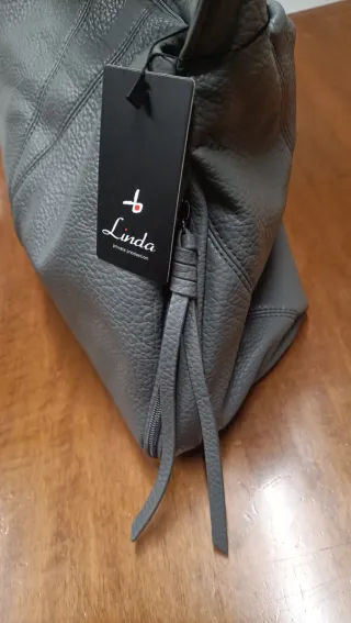 Borsa donna similpelle grigia