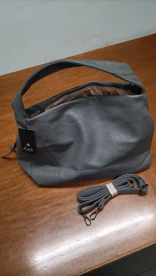 Borsa donna similpelle grigia