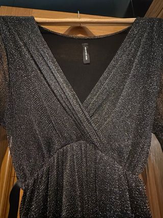 Vestido plateado brillante