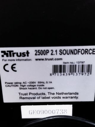Altavoces Trust Soundforce 2.1