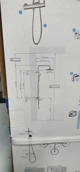 Ducha Completa Sensea Plata y Blanca
