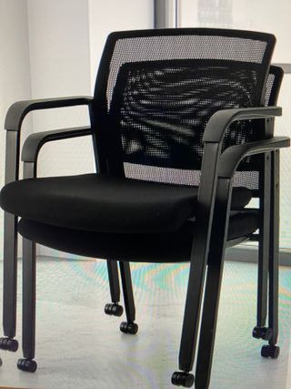 Set 2 sillas ergonómicas, apilables, reposabrazos