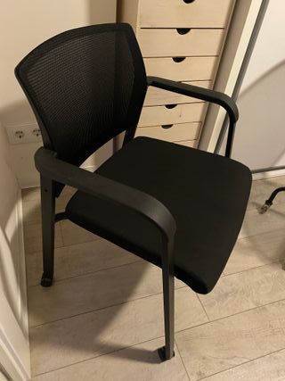 Set 2 sillas ergonómicas, apilables, reposabrazos