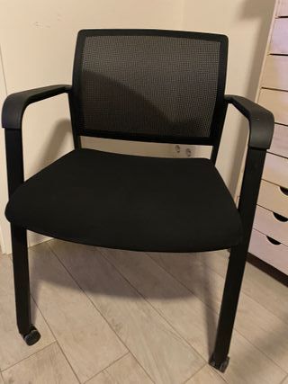 Set 2 sillas ergonómicas, apilables, reposabrazos