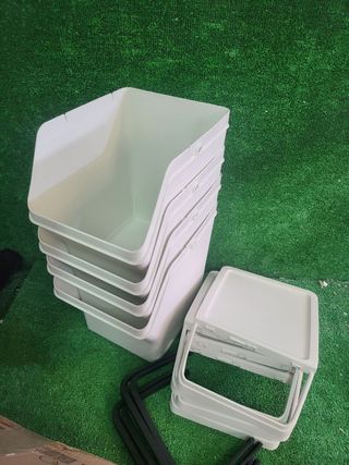 Cubos reciclaje TATAY blancos