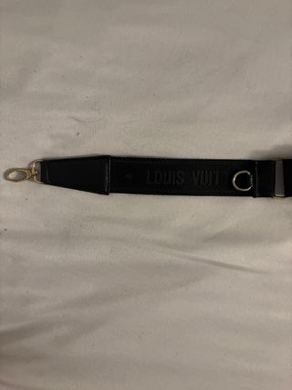 Correa antigua Louis Vuitton Negra y Dorada
