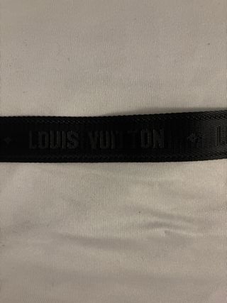 Correa antigua Louis Vuitton Negra y Dorada