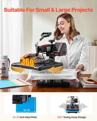 Prensa Térmica VEVOR TL1215 1250W