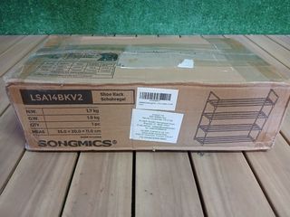 SONGMICS Zapatero de 4 Niveles, Zapatero de Metal