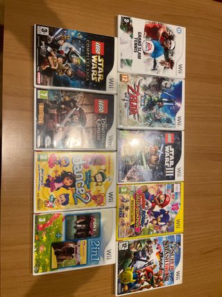 Lote 9 Juegos Wii: Star Wars, Zelda, Mario, Smash
