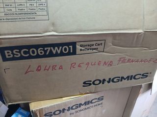 SONGMICS BSC067W01 Carro Rodante, Caritro