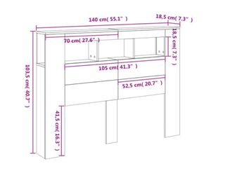Cabecero Cama con LED. Nuevo.