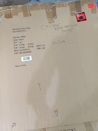 Chicreat Mesa de aluminio sin cristal para jardín