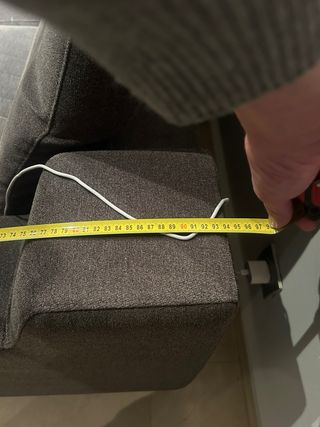 Sofá chaise longue gris hecho a medida