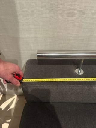 Sofá chaise longue gris hecho a medida