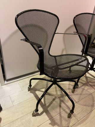 Set 2 Sillas Vintage Metal Negro