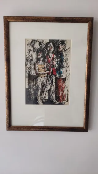 Tintas de Alfonso Sucasas.Año 1984.Romeria