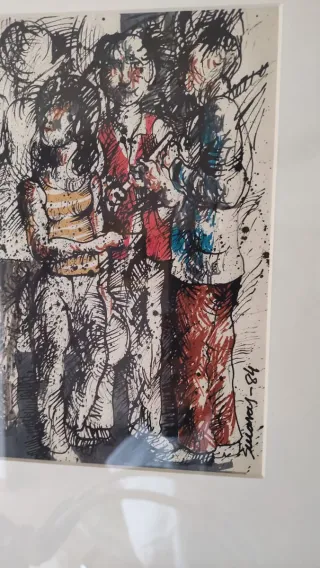 Tintas de Alfonso Sucasas.Año 1984.Romeria