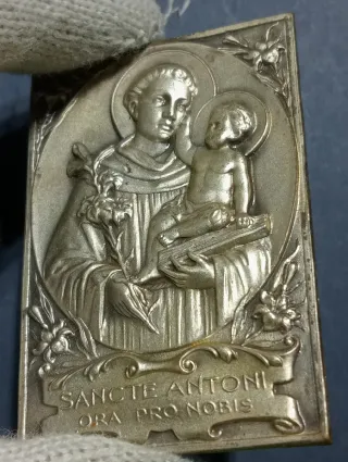 Piastra votiva San Antonio con Bambino Gesù