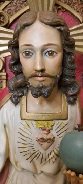 Sagrado Corazón de Jesús entronizado (Olot) 68cm