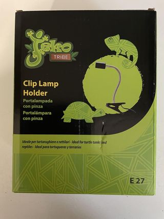 Portalampada E27 con pinza per rettili