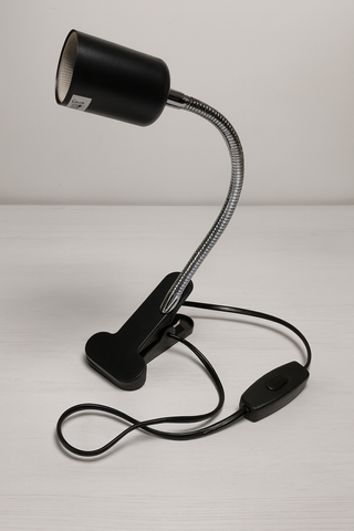 Portalampada E27 con pinza per rettili