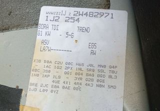 337199 llanta 6jx15h2et38 volkswagen bora 1.9 tdi