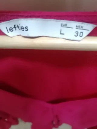 Blusa Roja Fruncida Volantes Talla L