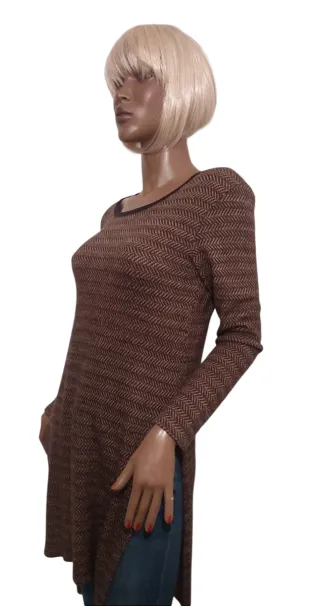 Maglia lunga marrone