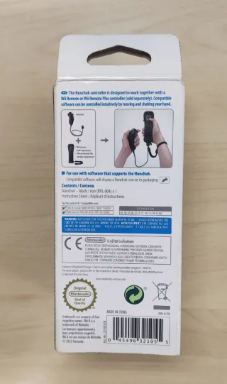 Nunchuck Negro Nintendo Wii U