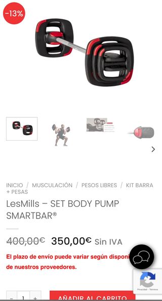 Barra y discos Bodypump Les Mills Reebok NUEVA