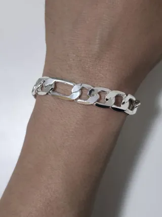 Pulsera de plata estilo Figaro