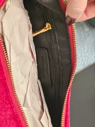 Borsa Gio Cellini velluto rossa borchie oro nuova