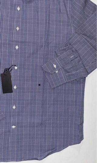 Camisa Purificación Garcia cuadros azul y gris