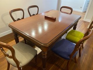 kit Sillas Salón Tapizadas Madera.