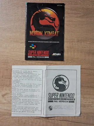 Mortal Kombat Super Nintendo SNES PAL