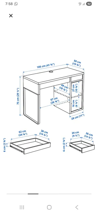 Escritorio IKEA MICKE Blanco