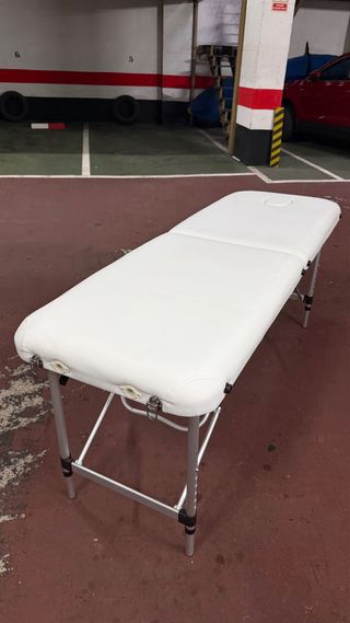 Camilla plegable Blanca