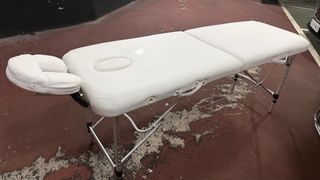 Camilla plegable Blanca