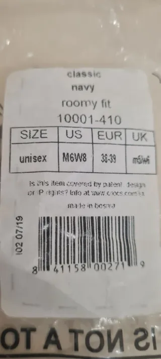 Zuecos Crocs Clásicos Azul Marino