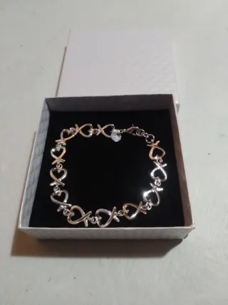 Pulsera Corazones Plata 925