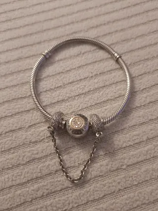 Pulsera Pandora Plata con cierre de seguridad