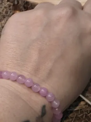 Pulsera Piedra Natural Angelita Morada